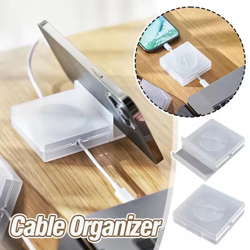 Cable Organizer - Tragbarer Transparenter Kabelorganisator Kabelmanagement USB-Kabelwickler Einziehbarer
