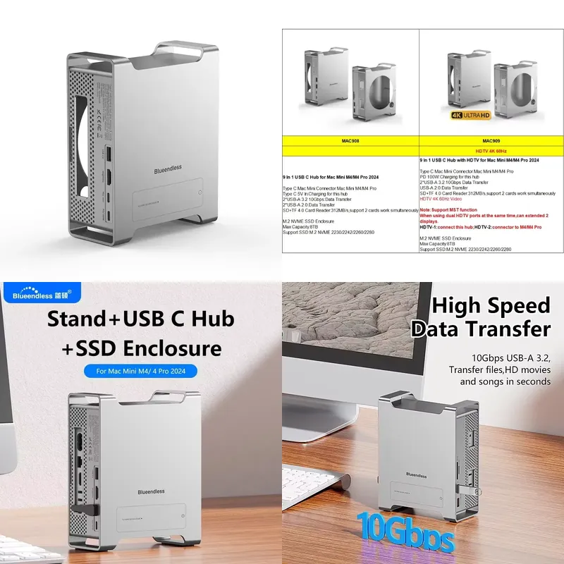 AP01 für Mini M4 Stand Hub Doc – Usb Hub Bewertung und Preis
