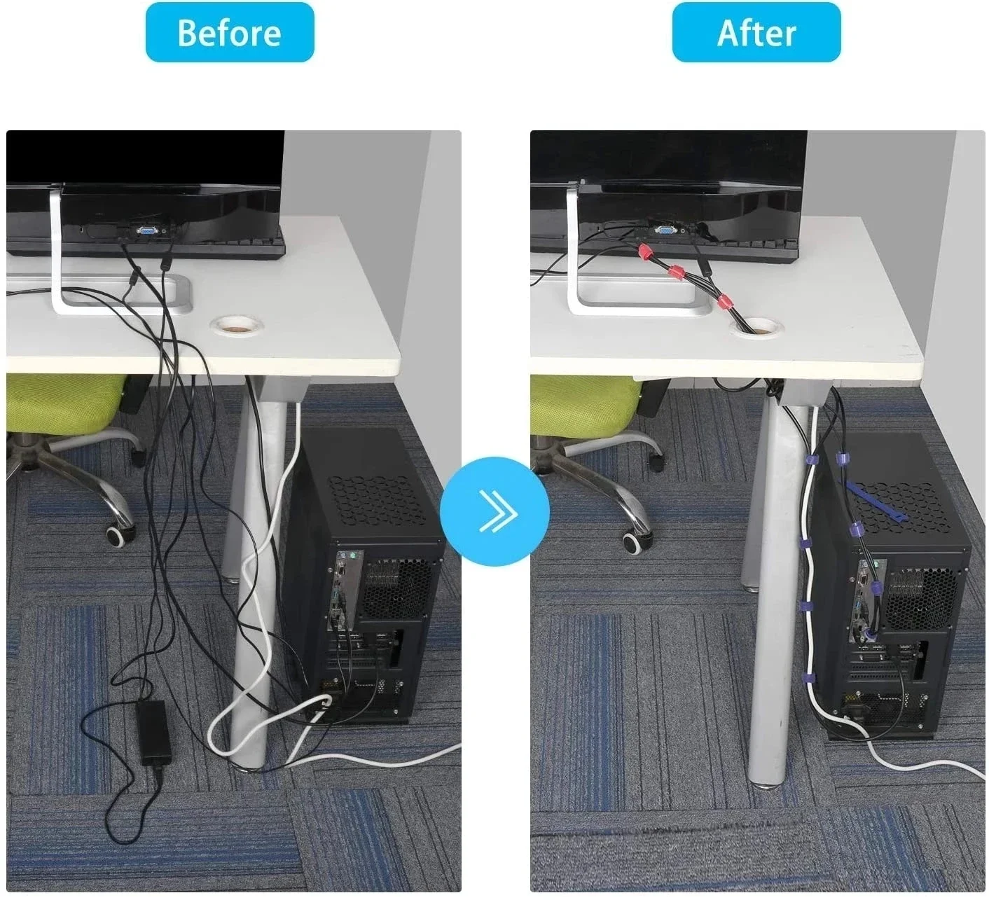 10/30/50 Stück USB-Kabel-Organ – Cable Organizer Bewertung und Preis